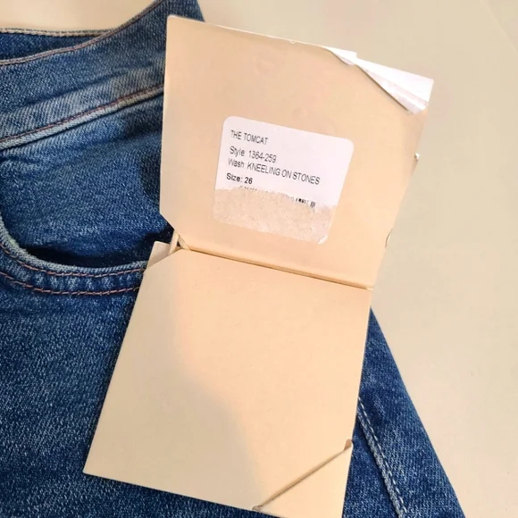 Mother The Tomcat Jeans in Kneeling On Stones Wash NWT Size 26 - Picture 8 of 15